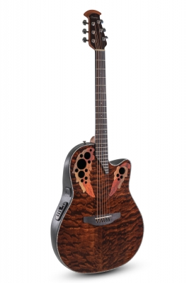 Ovation Celebrity Elite Plus E-Acoustic Guitar CE44P-TGE, Dark Tiger Eye