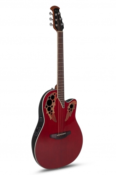 Ovation Celebrity Elite E-Acoustic Guitar CE48-RR, Ruby Red