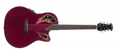 Ovation Celebrity Elite E-Acoustic Guitar CE48-RR, Ruby Red