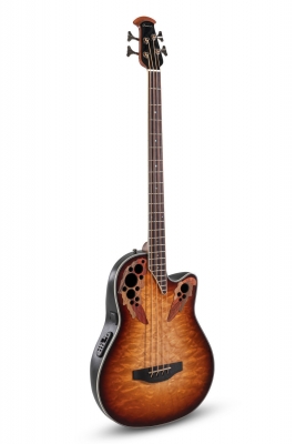 Ovation Celebrity Elite E-Acoustic Bass CEB44X-7C, Cognac Burst