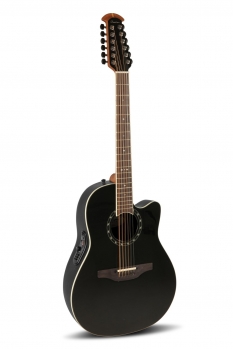 Ovation Pro Series Standard Balladeer E-Acoustic Guitar 2751AX-5, Black, 12-String