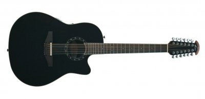 Ovation Pro Series Standard Balladeer E-Acoustic Guitar 2751AX-5, Black, 12-String