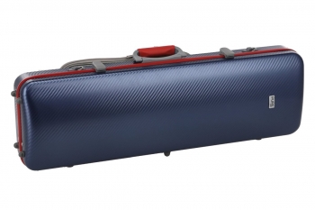PURE by GEWA Violin Case, Polycarbonate Fun, Oblong, Blue/Red w/Subway Handle