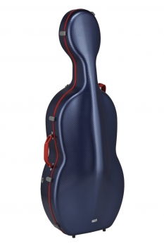 PURE by GEWA Cello Case, Polycarbonate Fun, Blue/Red