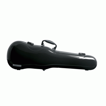 GEWA Violin Case, Air 1.7, Shaped, 4/4, Metallic Black/Black, High Gloss, w/Subway Handle