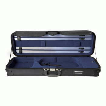 GEWA Violin Case, Strato Super Light Weight, Oblong, 4/4, Black/Dark Blue