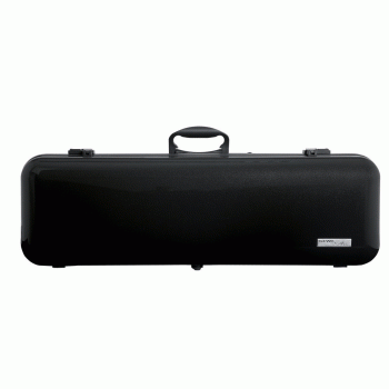GEWA Violin Case, Air 2.1, Oblong, 4/4, Metallic Black/Black, High Gloss, w/Subway Handle
