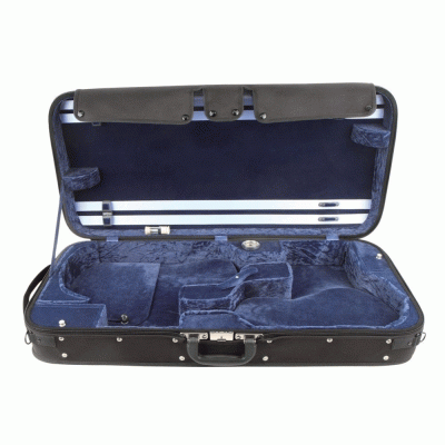 GEWA Double Case, Violin &amp; Viola, Maestro, 4/4 &amp; 36-42.5cm, Black/Blue