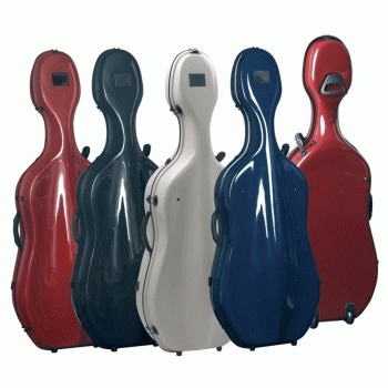 GEWA Cello Case, Idea Futura Rolly, 4/4, Black/Burgundy