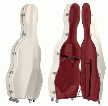 GEWA Double Bass Case, Idea Mammoth, 4/4-1/2, White/Red
