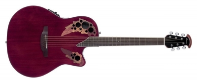 Ovation Celebrity Elite E-Acoustic Guitar CE44-RR, Ruby Red