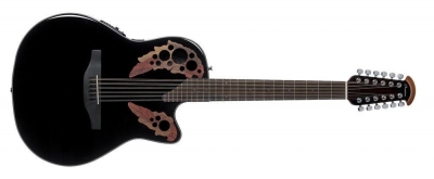 Ovation Celebrity Elite E-Acoustic Guitar CE4412-5, Black, 12-String