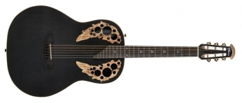 Adamas E-Acoustic Guitar U581T-SPM, Black Satin Coppper Metal Flake