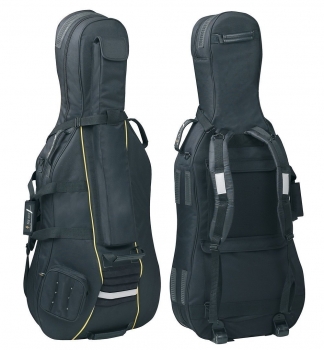 GEWAPURE Cello Gig-Bag, Classic CS25, 25mm padding, Wheels, 4/4, Black