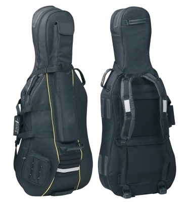 GEWAPURE Cello Gig-Bag, Classic CS25, 25mm padding, Wheels, 3/4, Black